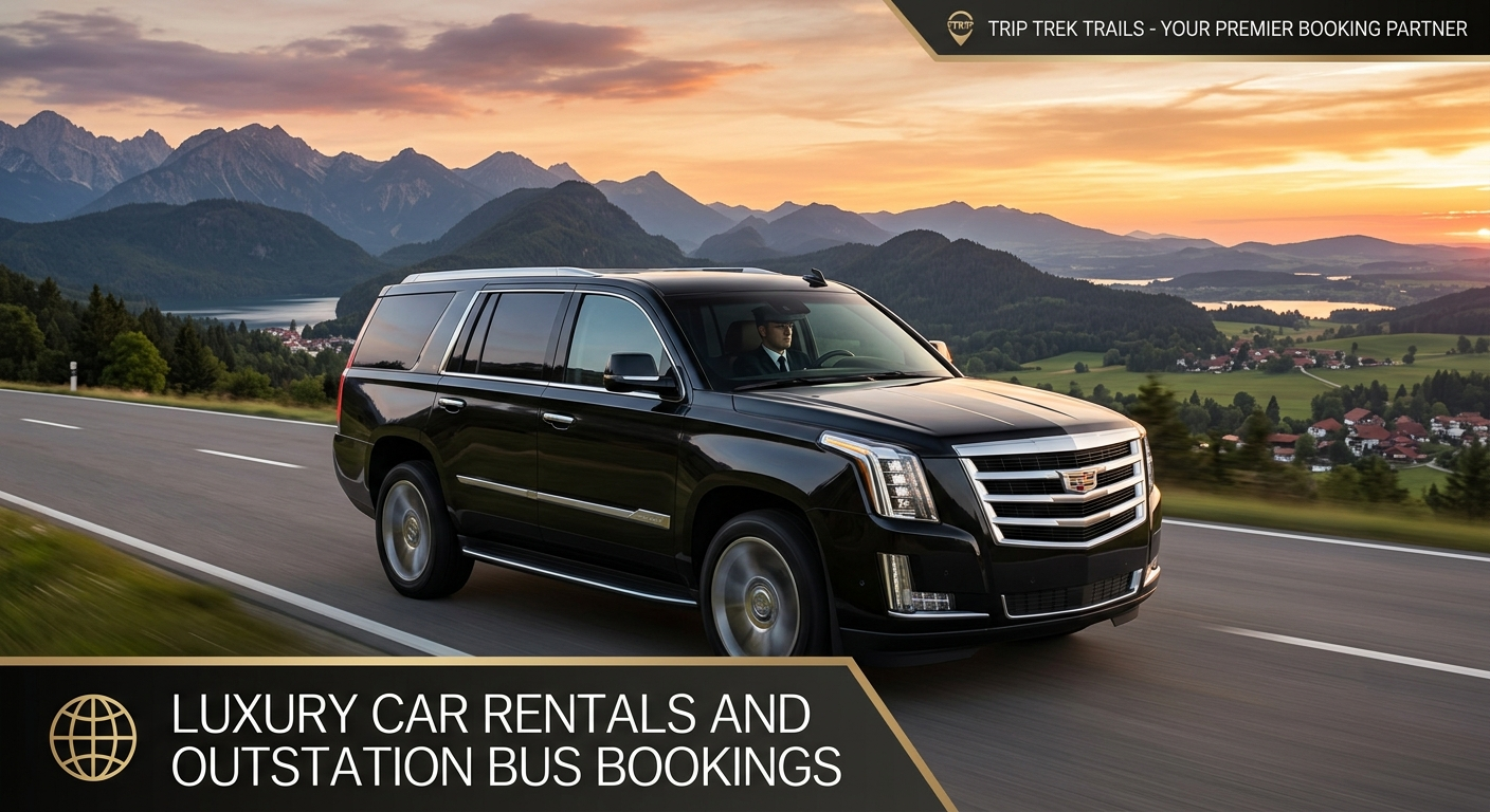 Luxury car rentals and outstation bus bookings