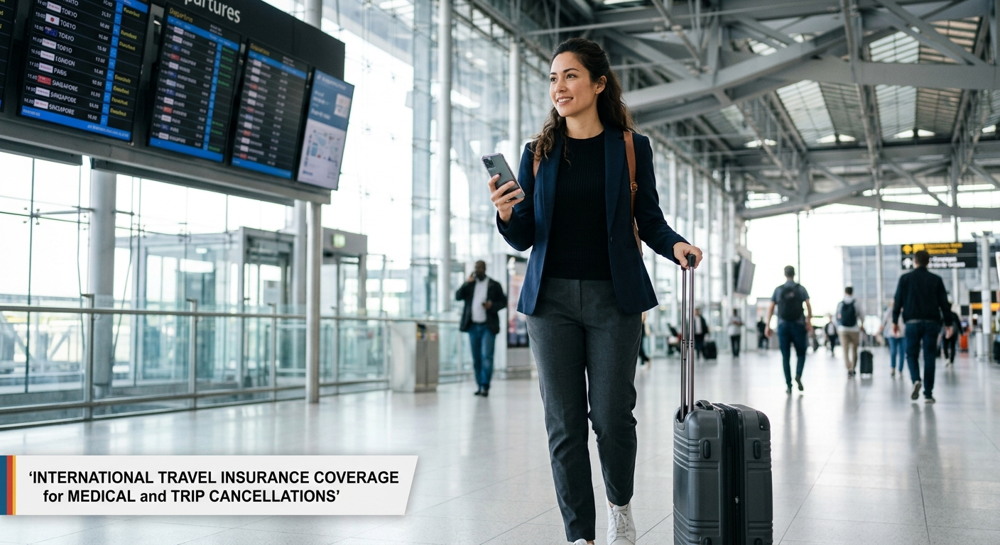 International travel insurance coverage for medical and trip cancellations